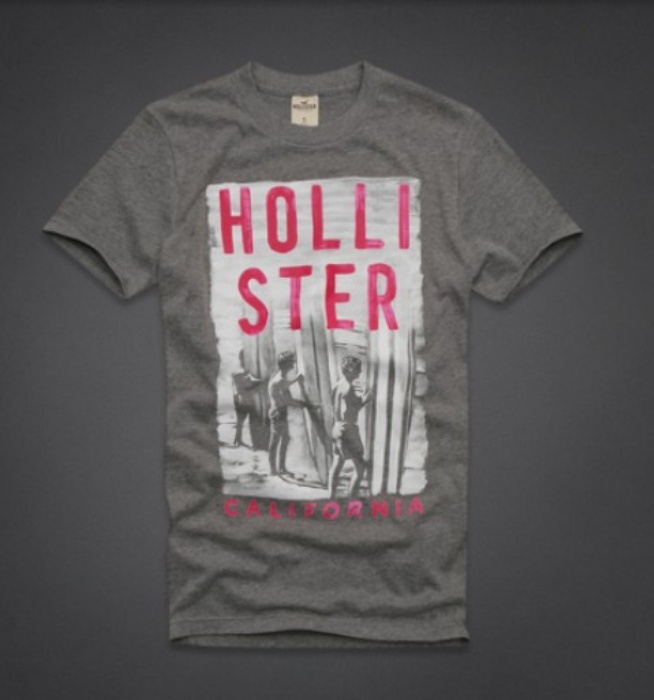 Hollister Hombres De Cuello Redondo Corto Remera HCO4165